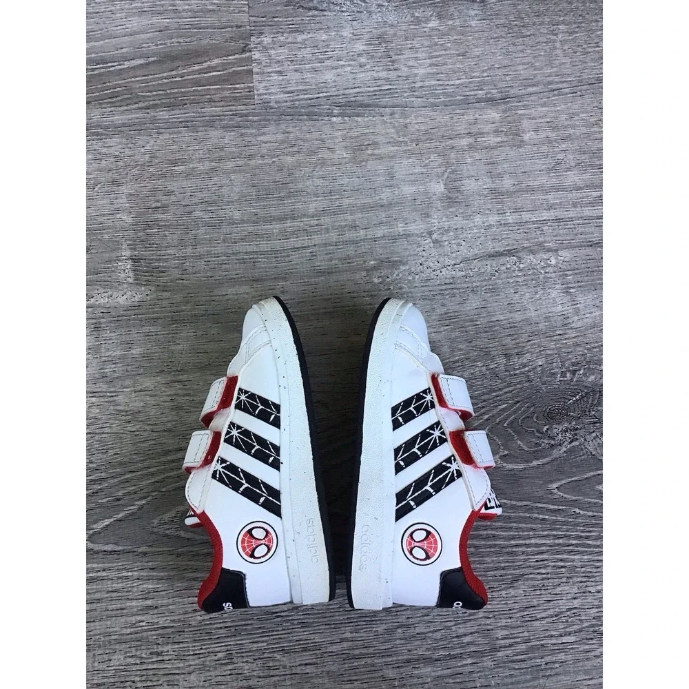 Adidas Spider-Man Grand Court CF IF9893 Hook & Loop Low Toddlers 8K Sneakers